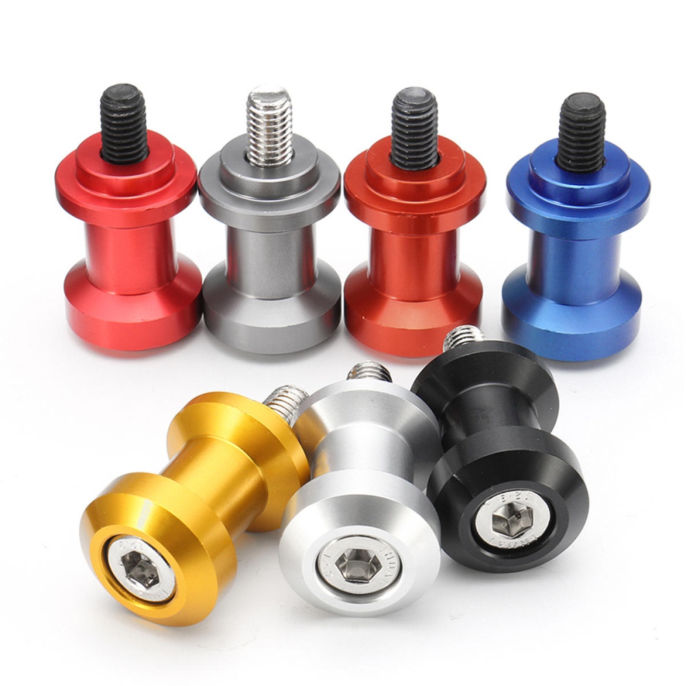 8mm Aluminum Swing Arm Spools Sliders Bolts For Suzuki/Honda/Kawasaki/Triumph - Titanium - Image 2