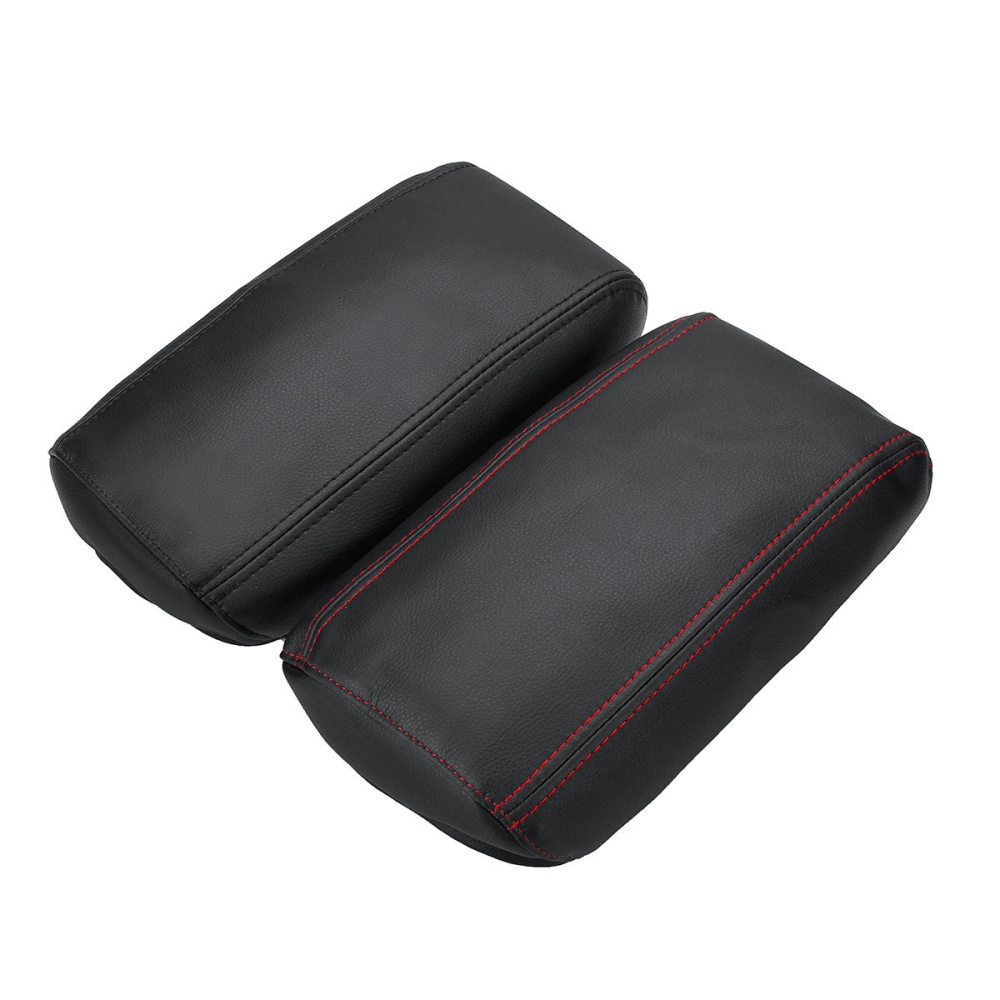 Leather Car Console Center Arm Rest Cover Cushion for Nissan Qashqai J11 2016-17 - Black - Image 2