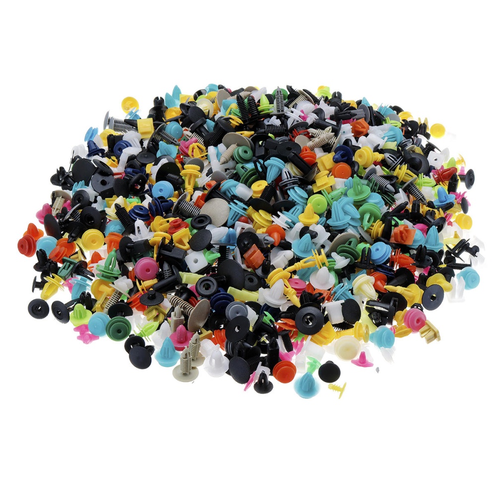 Fastener Clips Rivet Retainer Push Engine Cover 500/800/1000PCS for Car Bumper Fender Door Trim Panel - 800pcs