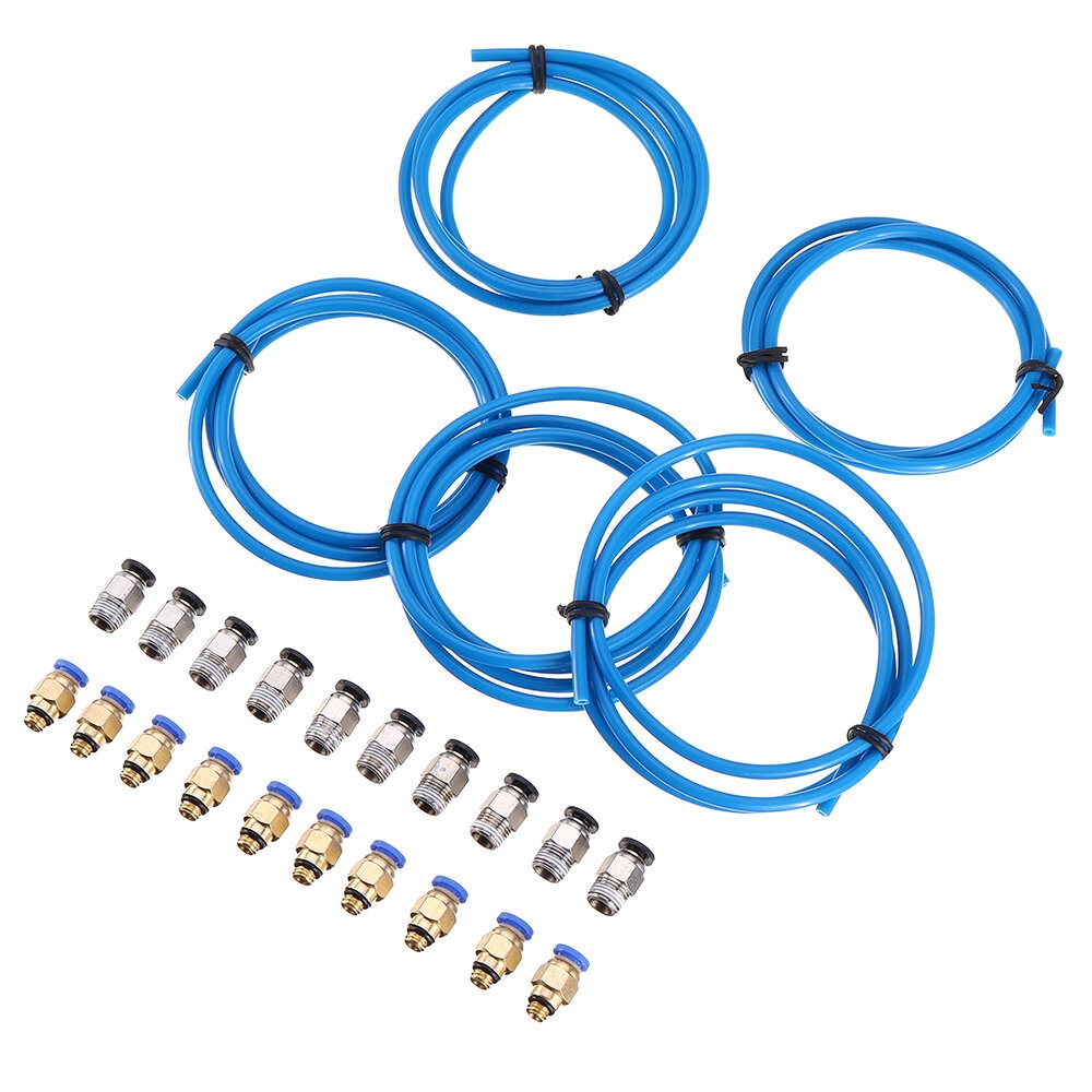 5pcs Blue PTEF Tube + 10Pcs PC4-M6 Connector + 10Pcs PC4-M10 Connector Kits for 3D Printer Parts - Image 2