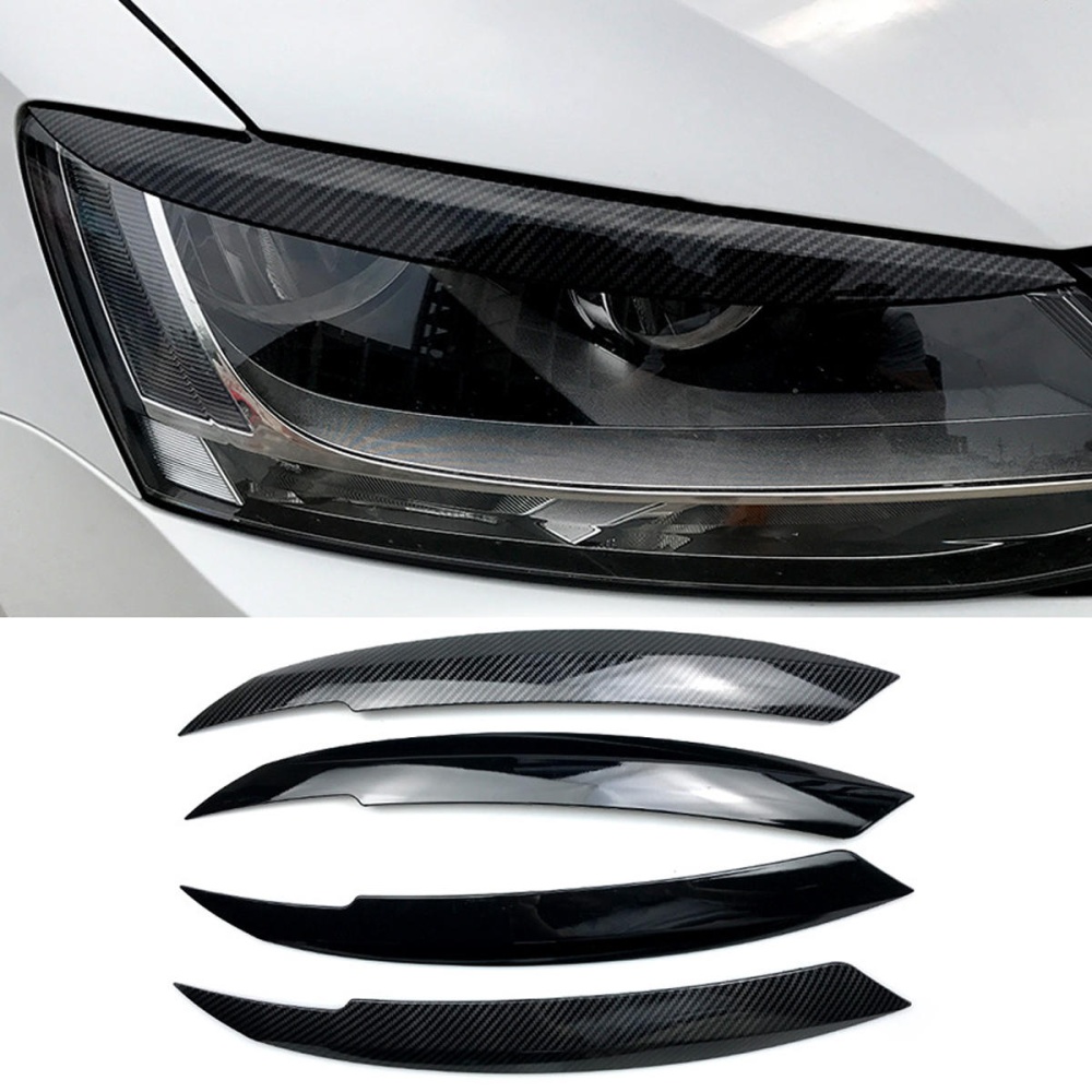 Car Headlight Eyelid Eyebrow Trim Cover For VW Jetta MK6 Sagitar NCS 2010-2018 - 2 - Image 2