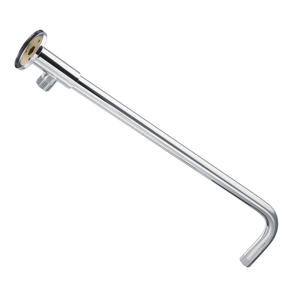 49cm Stainless Steel Wall Shower Head Extension Pipe Long Arm Mounted Bathroom - Image 2