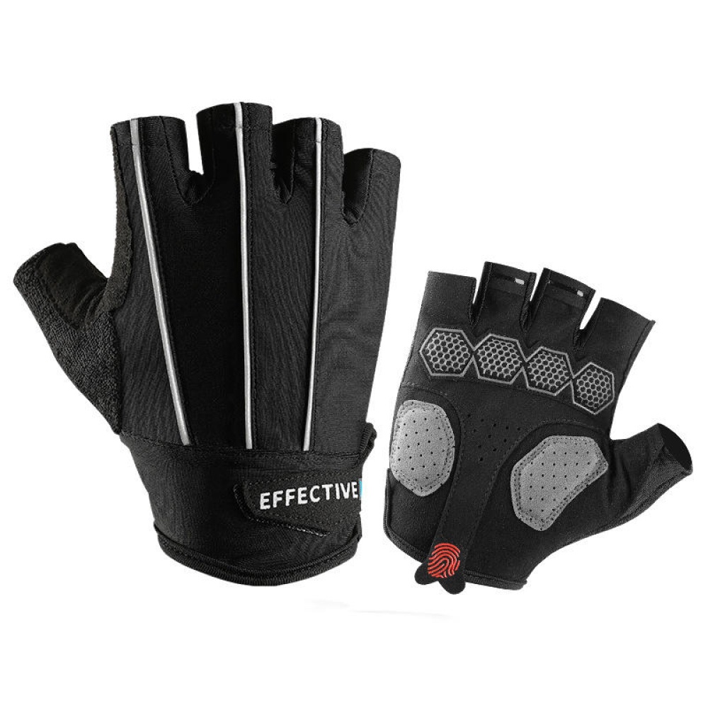 golovejoy Motorcycle Half Finger Gloves Sport Riding Reflective Protective Outdoor Anti-skid - XL