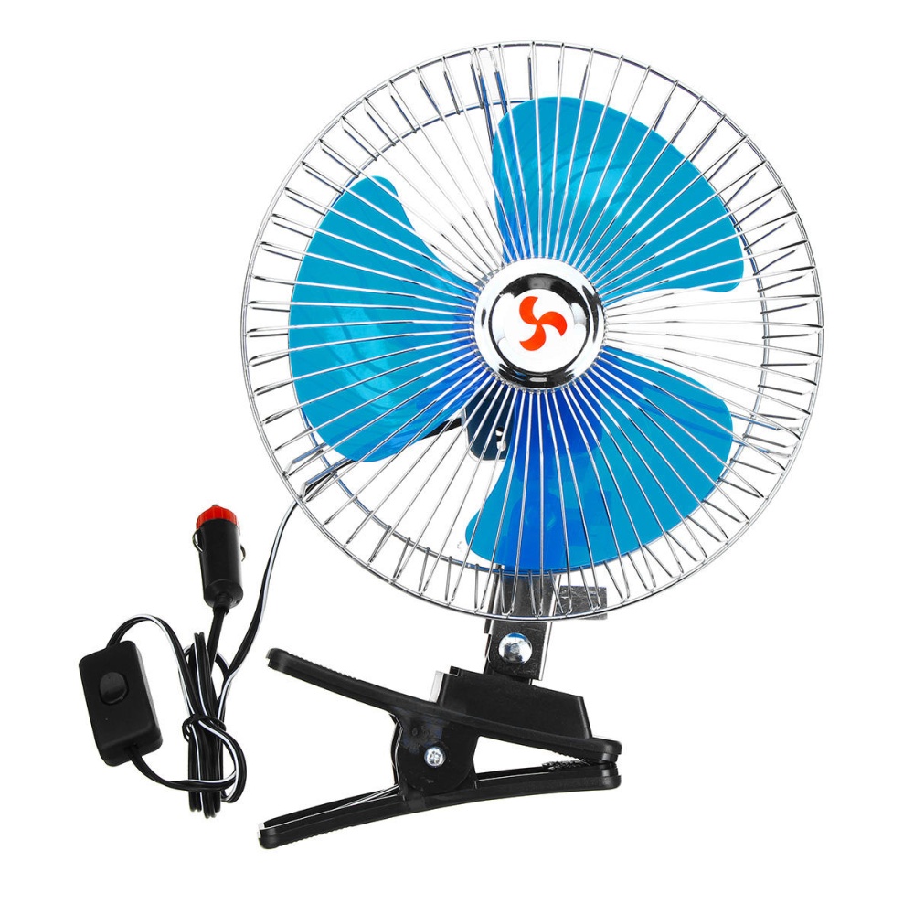 8 Inch 12V Portable Vehicle Auto Car Fan Oscillating Car Auto Clip-On Cooling Fan - Image 2