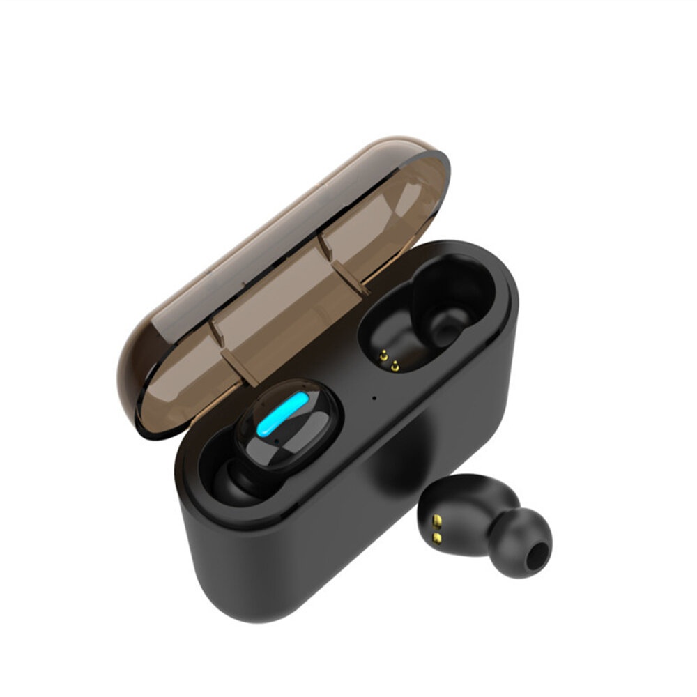 Bakeey Q32 TWS bluetooth 5.0 Wireless Headphones Single Ear 1500mAh Binaural 2600mAh EDR Portable Lightweight In-ear HIFI Earphone With Charging Box