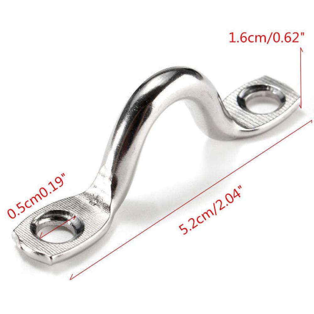 10Pcs Stainless Steel Boat Marine Canopy Bimini Pad Eye Strap Loop 5mm - Image 2