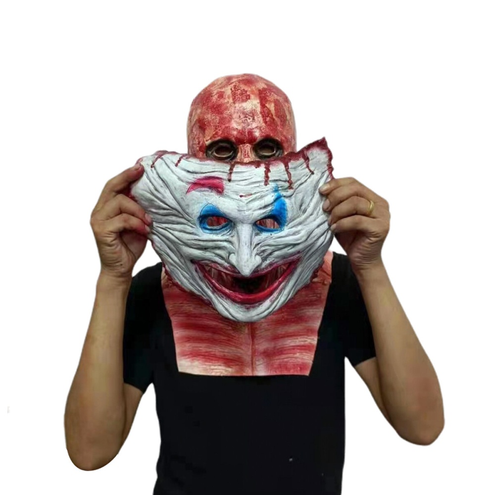 Halloween Movable Mouth Skeleton Mask Cosplay Horror Latex Mask Headgear - Image 2