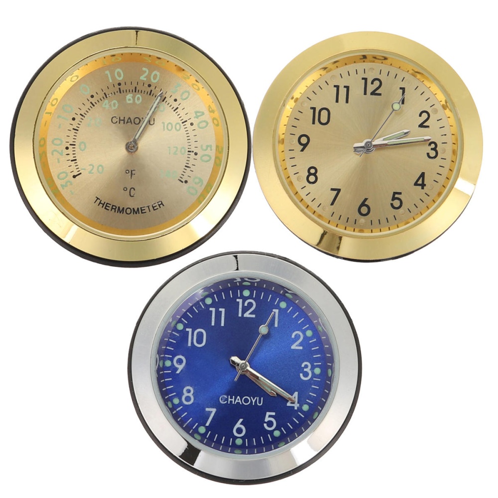 Car Conditioner Air Outlet Clock Thermometer Dashboard Meter Aromatherapy - .A
