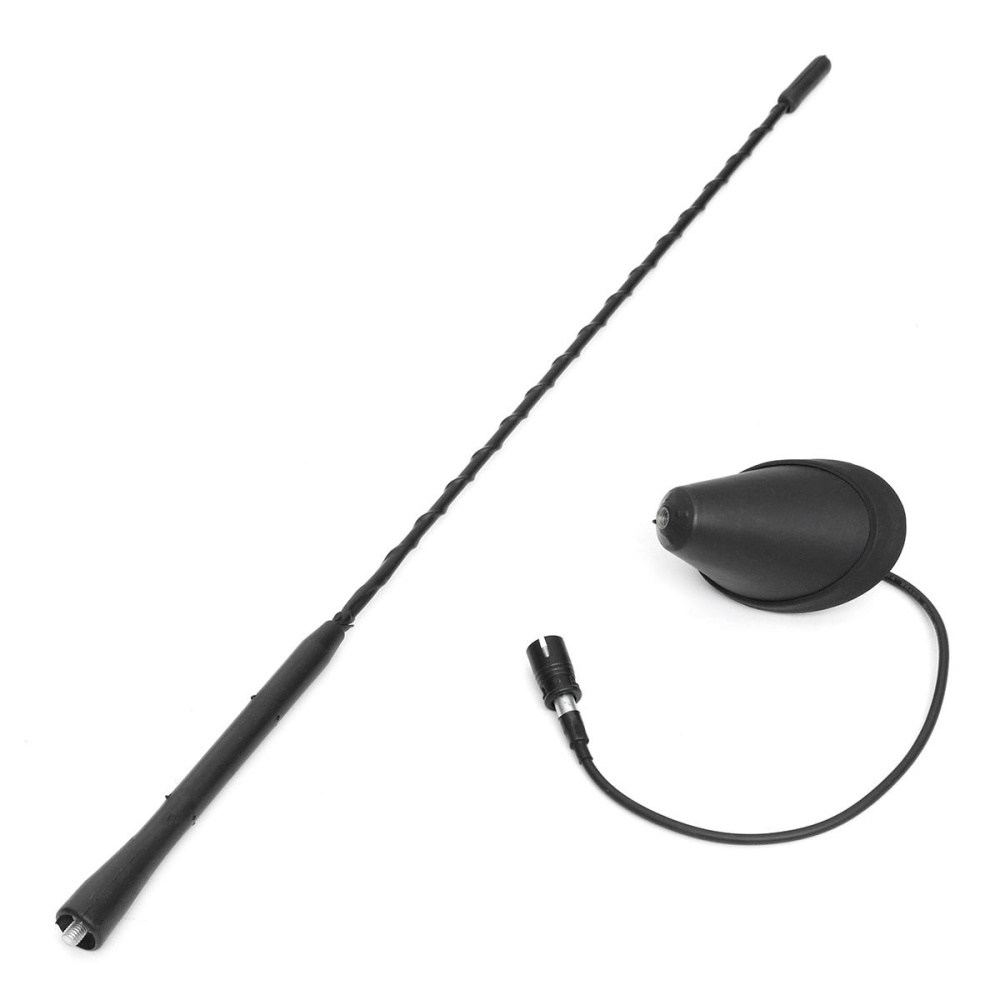 16 Inch Radio AM/FM Aerial Antenna Roof Mast Whip Base for BMW VW Passat Golf - Image 2