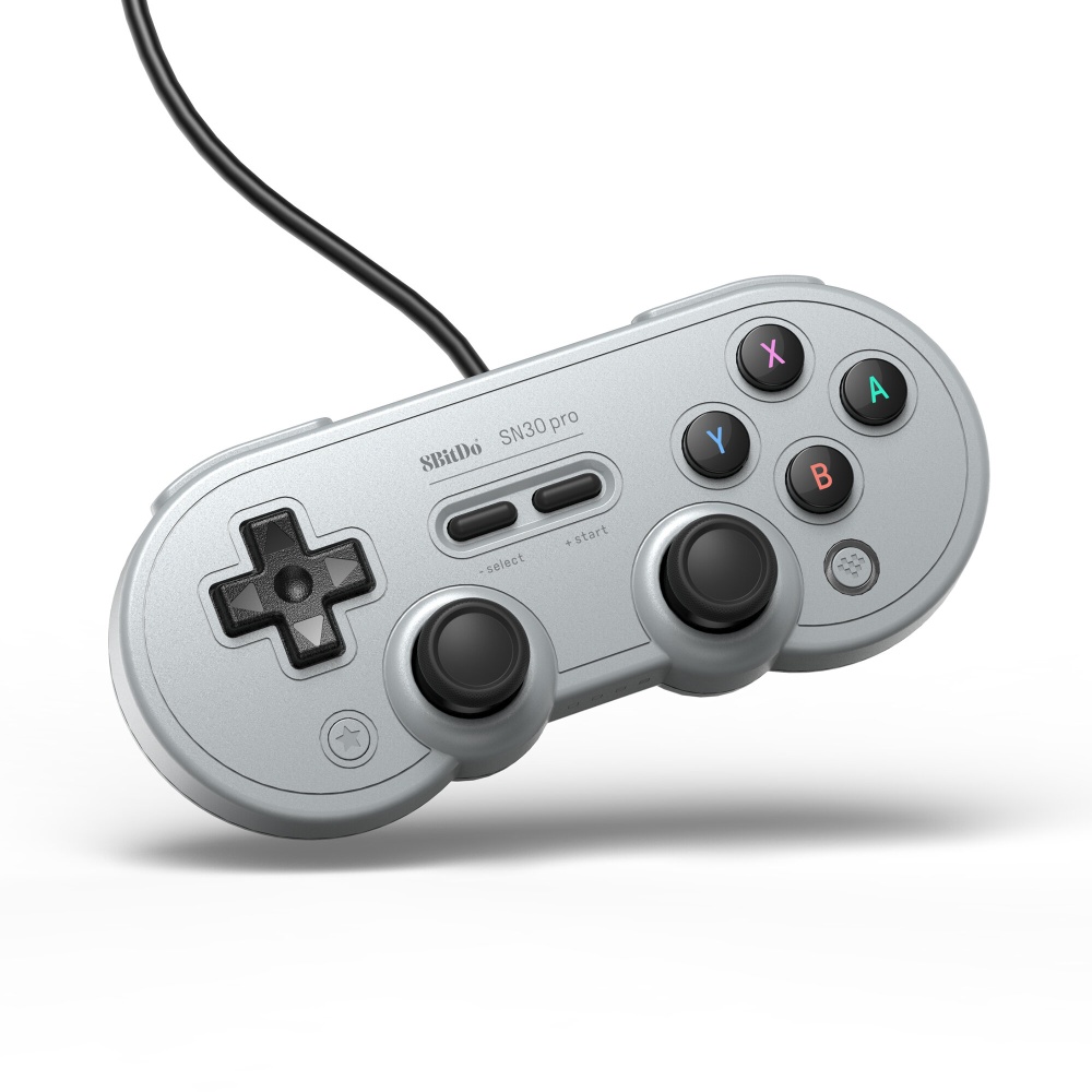 8BitDo SN30 Pro manette de jeu filaire USB pour Nintendo Switch Windows PC Raspberry Pi contreleur de jeu e vapeur pour console de jeu de commutateur - Gris