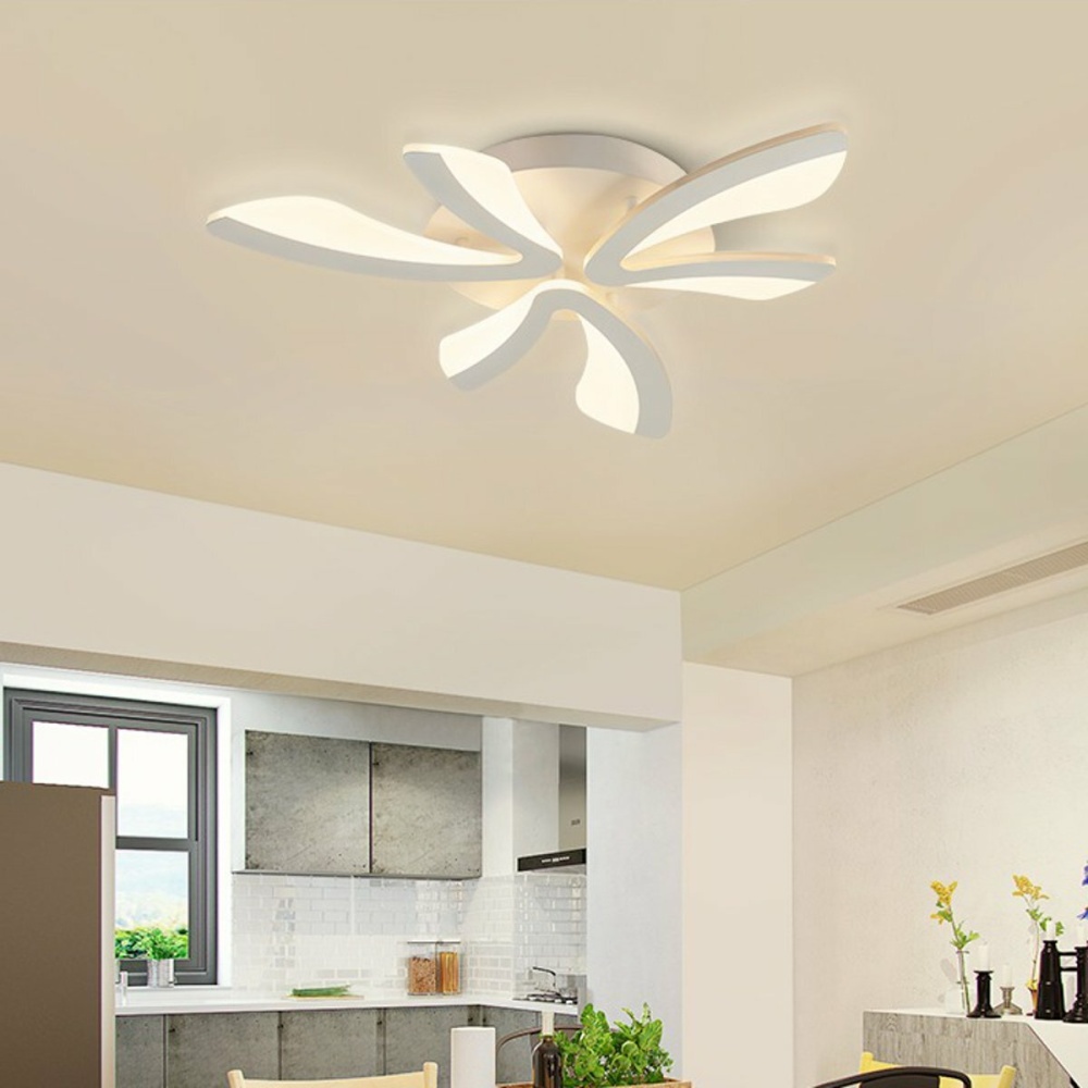 Acrylic Modern LED Ceiling Light Pendant Lamp Kitchen Bedroom Dimmable Fixture - stepless dimming - Image 2