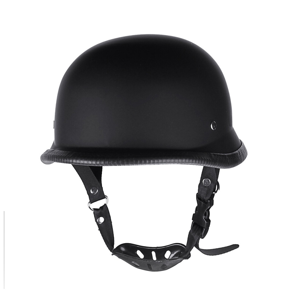 Motorcycle German Style Half Face Helmet Motocross Matte Black M/L/XL - M - Image 2