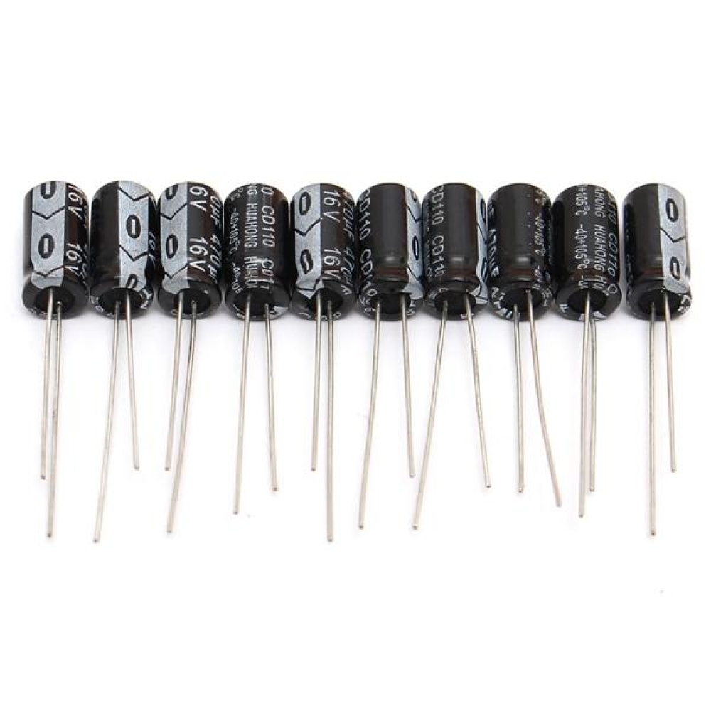 600pcs 12 Value 1uF~470uF Electrolytic Capacitor Assortment Kit 50pcs Each Value - Image 2