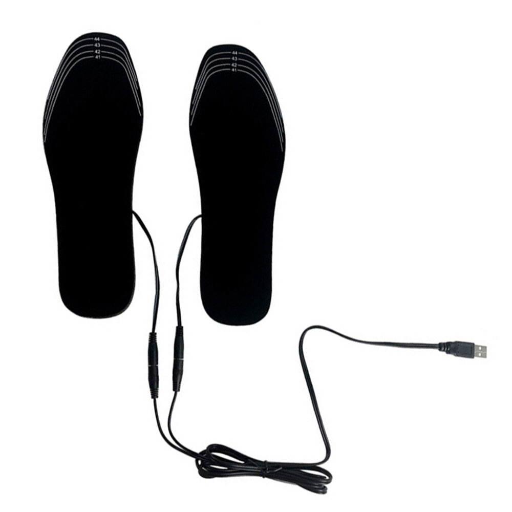 Electric USB Heating Insoles Shoe Socks Foot Heater Winter Warmer Pad Warm - 35-40 - Image 2