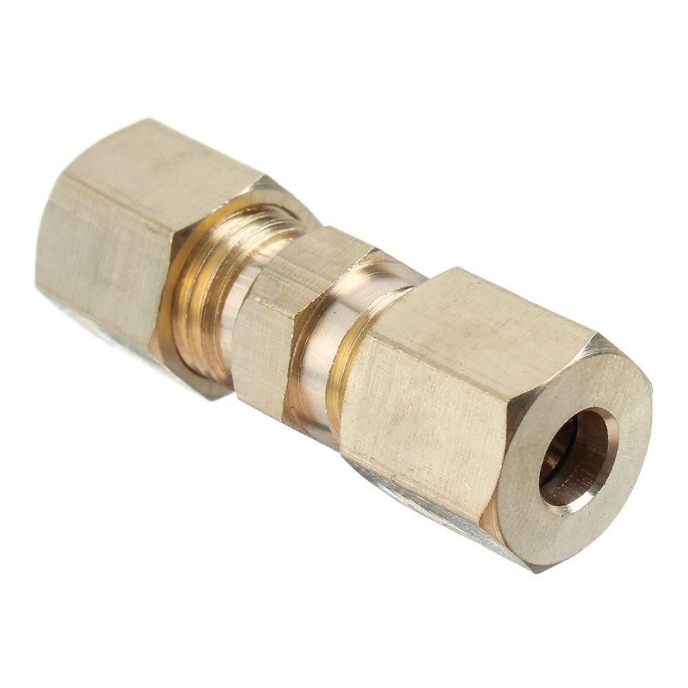 3/16 Inch OD Brass Compression Pipe fitting Connector Union Straight - Image 2