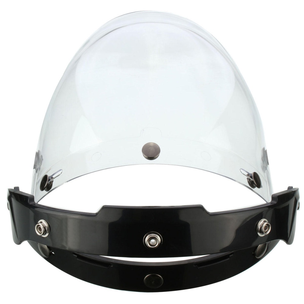 3-Snap Button Bubble Visor Flip Up Wind Face Shield Lens for Motorcycle Helmet 3 Color - Transparent - Image 2