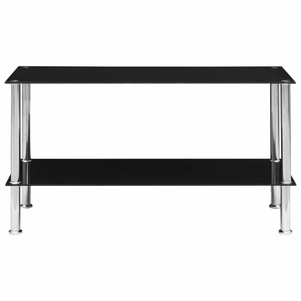 Coffee table 110x43x60 cm tempered glass black - Image 2