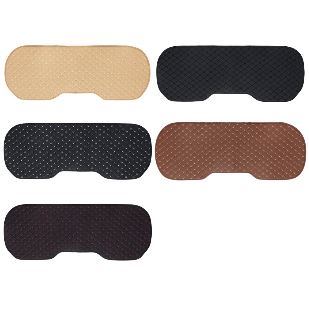 5 Colors New Breathable PU Leather Universal Car Rear Seat Cover Cushion Pad Kit - Coffee - Image 2