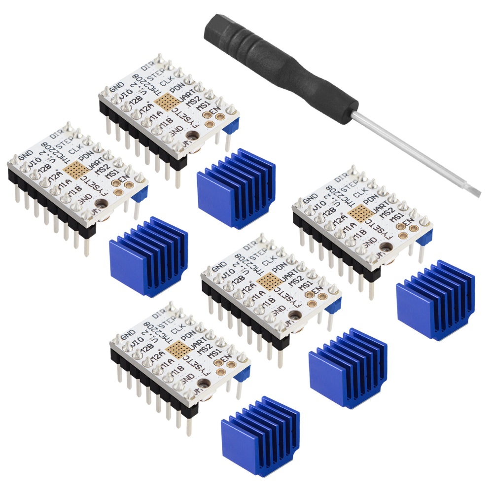 SIMAX3D® 5Pcs TMC2208 V2.0 Stepper Motor Driver Controller Motor Driver Module Board Stepstick