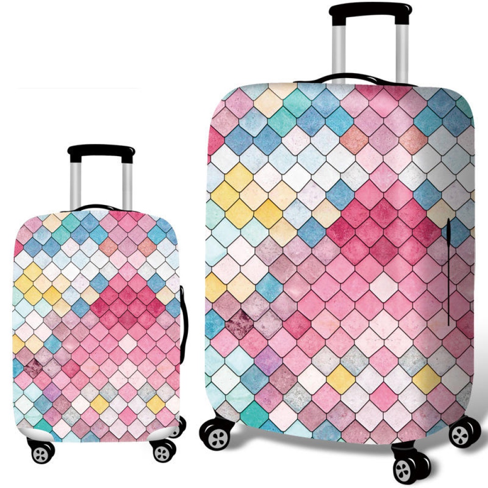 Honana Mermaid Embossment Style Elastic Luggage Cover Trolley Case Cover Durable Suitcase Protector for 18-32 Inch Case Warm Travel Accessories - S