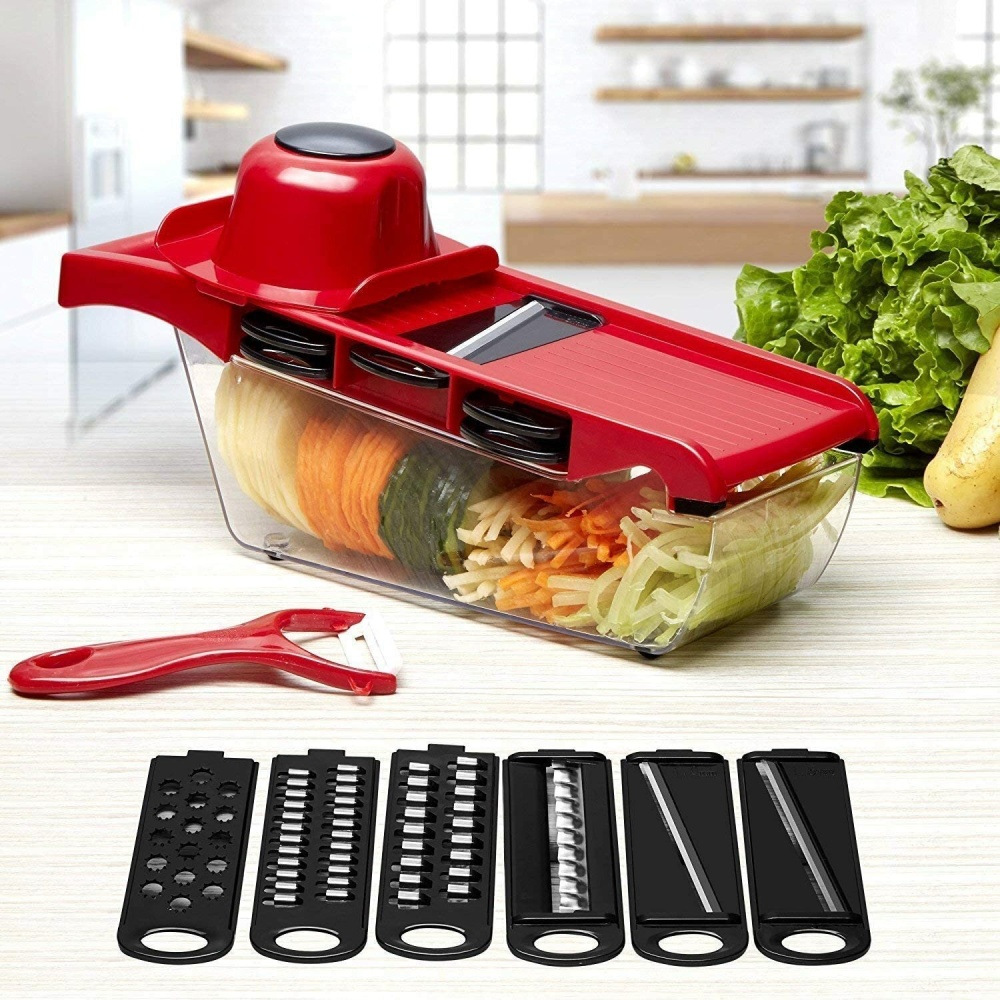 XYJ CCFG8901 Multi-function Vegetable Cutter Steel Blade Mandoline Slicer Potato Peeler Carrot Cheese Grater Vegetable Slicing Tool - Image 2