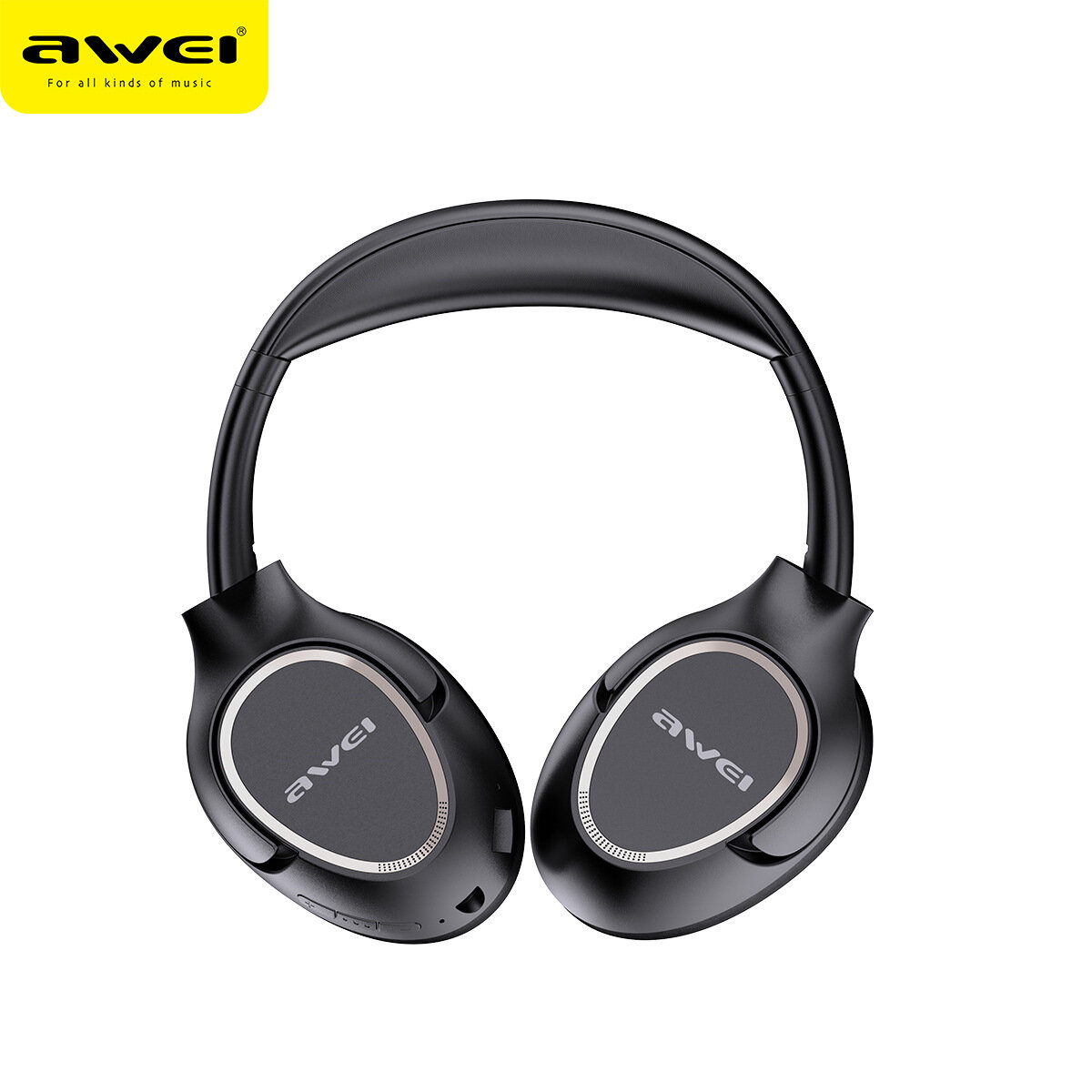 AWEI A770BL Wireless bluetooth Headphones HIFI Stereo 40mm Dynamic Driver Earphone 3.5mm AUX-In Foldable Over-head Gaming Sports Headset with Mic - B - Image 2