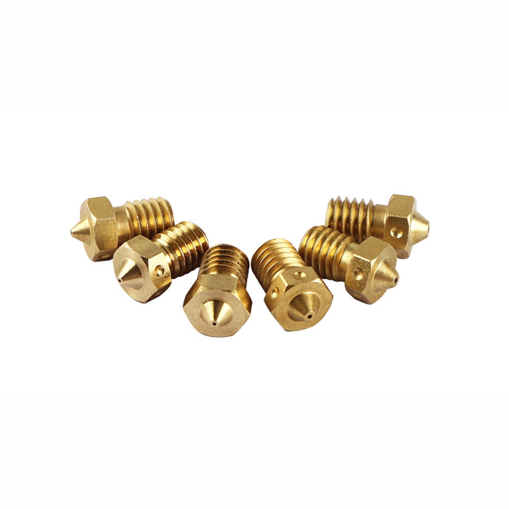 4Pcs for One Size Brass V6 Nozzles 1.75mm 0.3/0.35/0.4/0.5/0.6/0.8mm Hotend Nozzle for 3D Printer - 0.6mm - Image 2