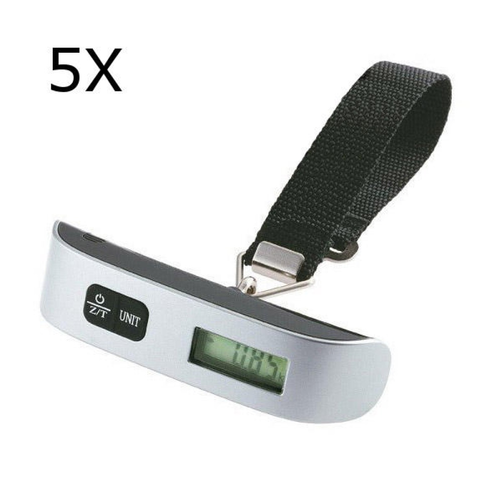 Geekcreite 5Pcs Portable Digital Electronic Travel Luggage Hanging Scale