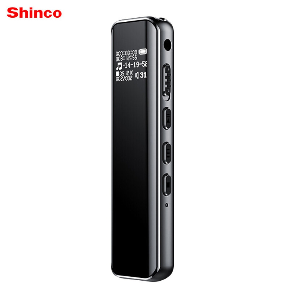 Shinco V19 16GB 32GB Professional Digital Voice Recorder Noise Reduction Audio Voice Activated Recorder for Learning Conference Interview - 32G