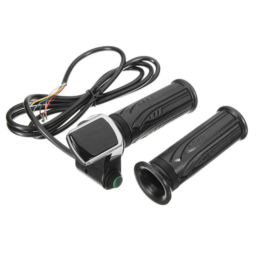 7/8 inch 24V/36V/48V LED Handlebar Grips Speed Adjustable For Mountain Electric Bike Scooter - 24V