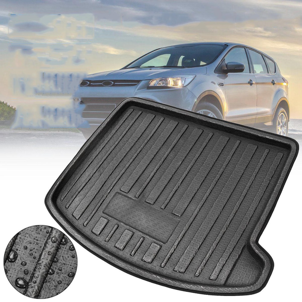 PE+EVA Black Boot Mat Rear Trunk Liner Cargo Floor Tray Carpet For Ford Escape Kuga 2013-2018 - Image 2