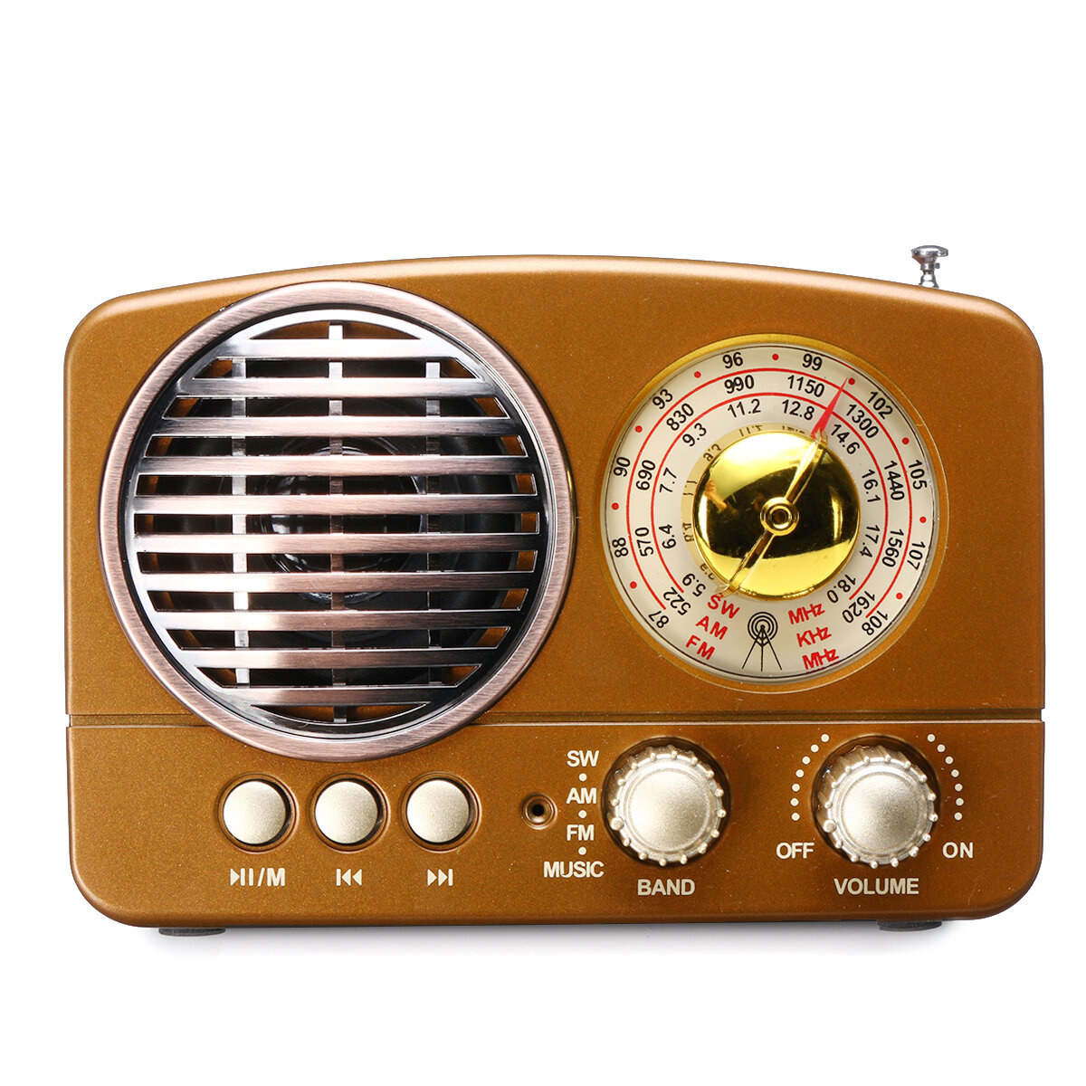 Retro FM AM SW Radio bluetooth Wireless Stereo Speaker Support USB AUX TF Card - Image 2