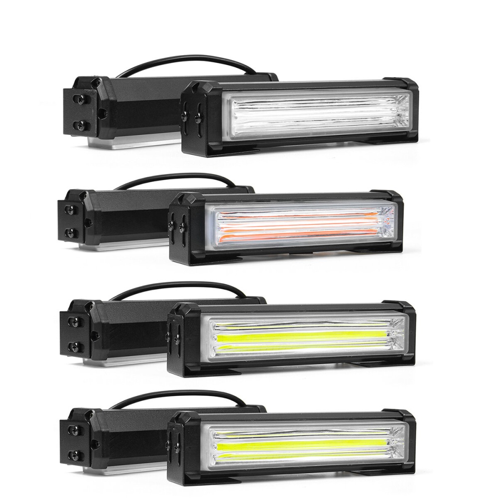 2PCS 13modes Car COB LED Amber Strobe Recover Flashing Lights Beacon Lamp - White - Image 2