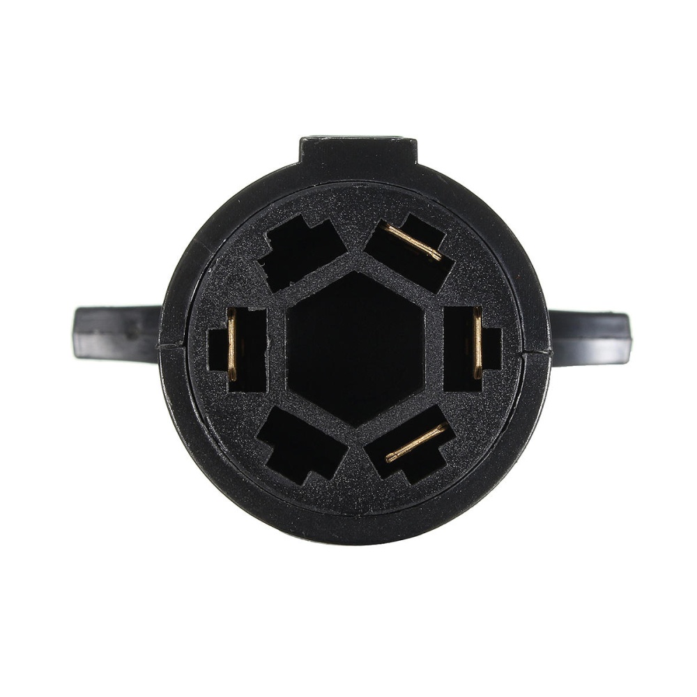 7 Way Round To 4 Pin Flat Trailer Light Adapter Plug Connector RV Boat - Image 2