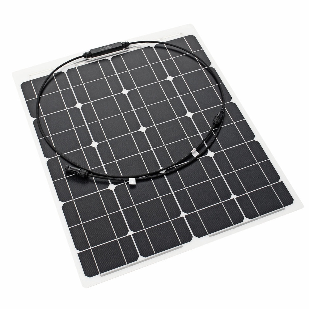 70W 18V Waterproof Semi-flexible Monocrystalline Solar Panel - Image 2