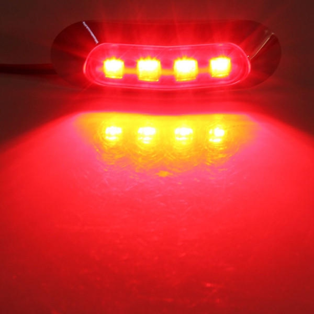 2W ABS LED Side Marker Light Tail Lamp Indicator Universial for Trailer Truck Boat - White - Image 2