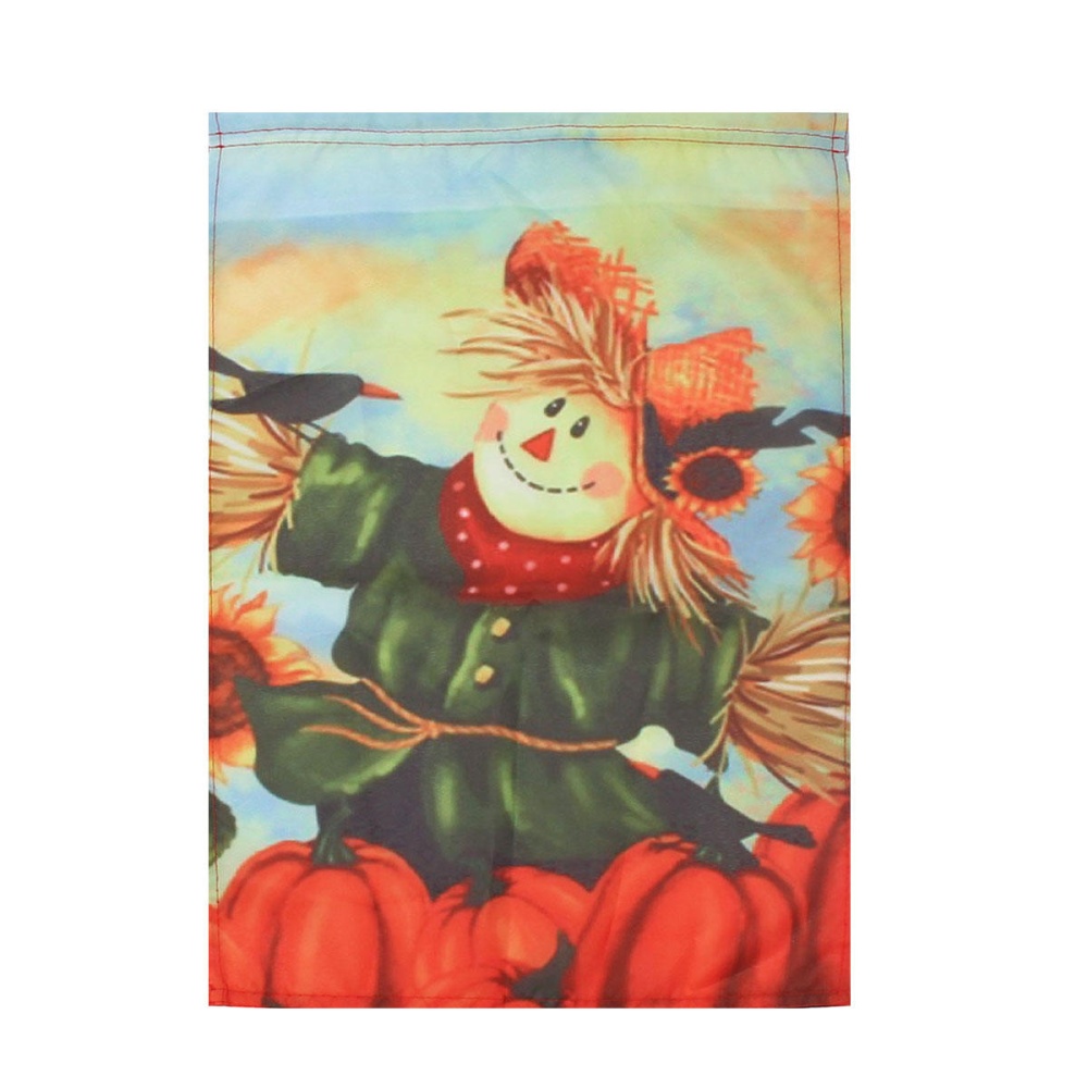 12'' x 18'' Autumn Black Crow Pumpkins Scarecrow & Sunflower Fall Garden Flag Decorations - Image 2