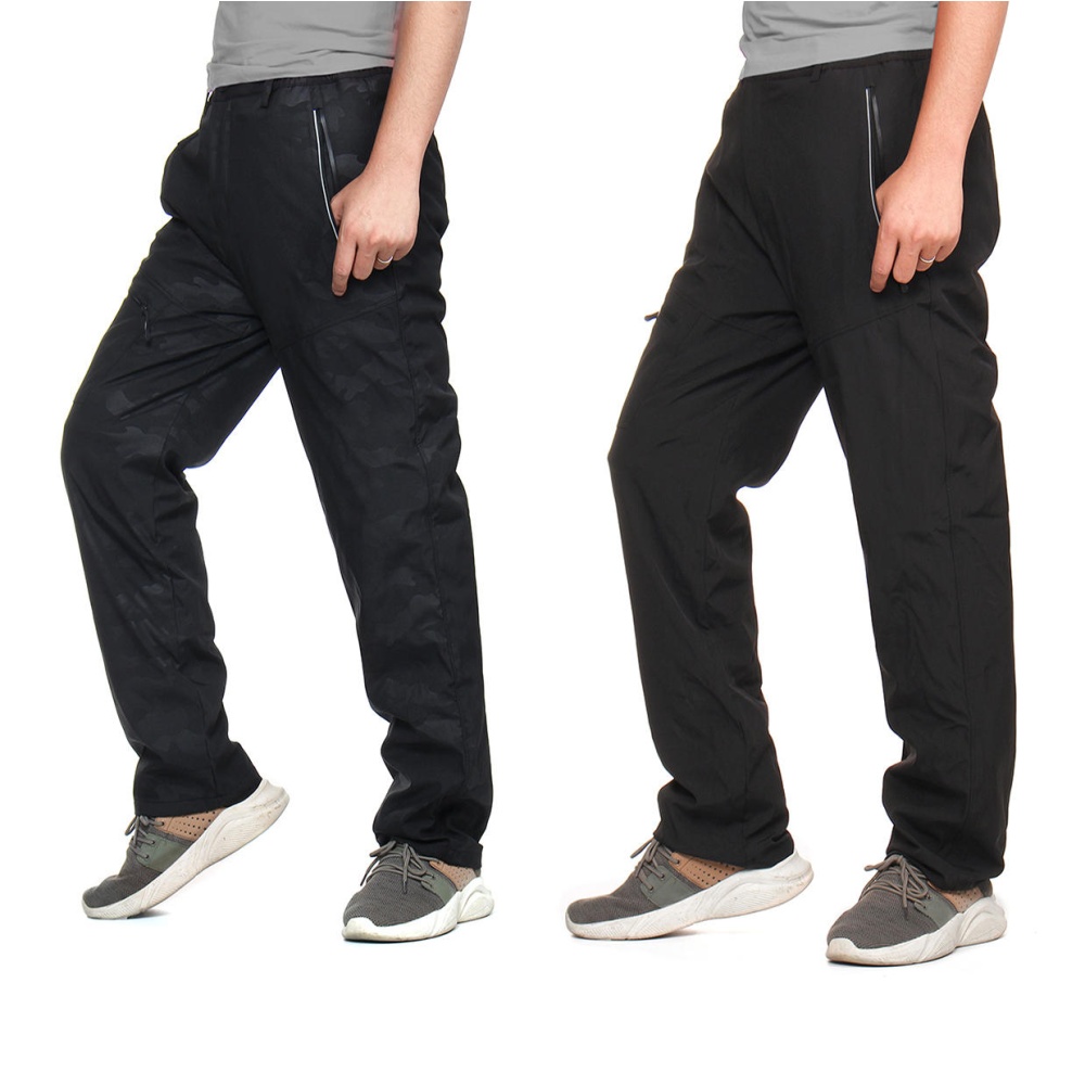 Electric Heated Trousers Pants Heater Winter Warmer USB Fleece Lined Windproof - Black XL - Image 2