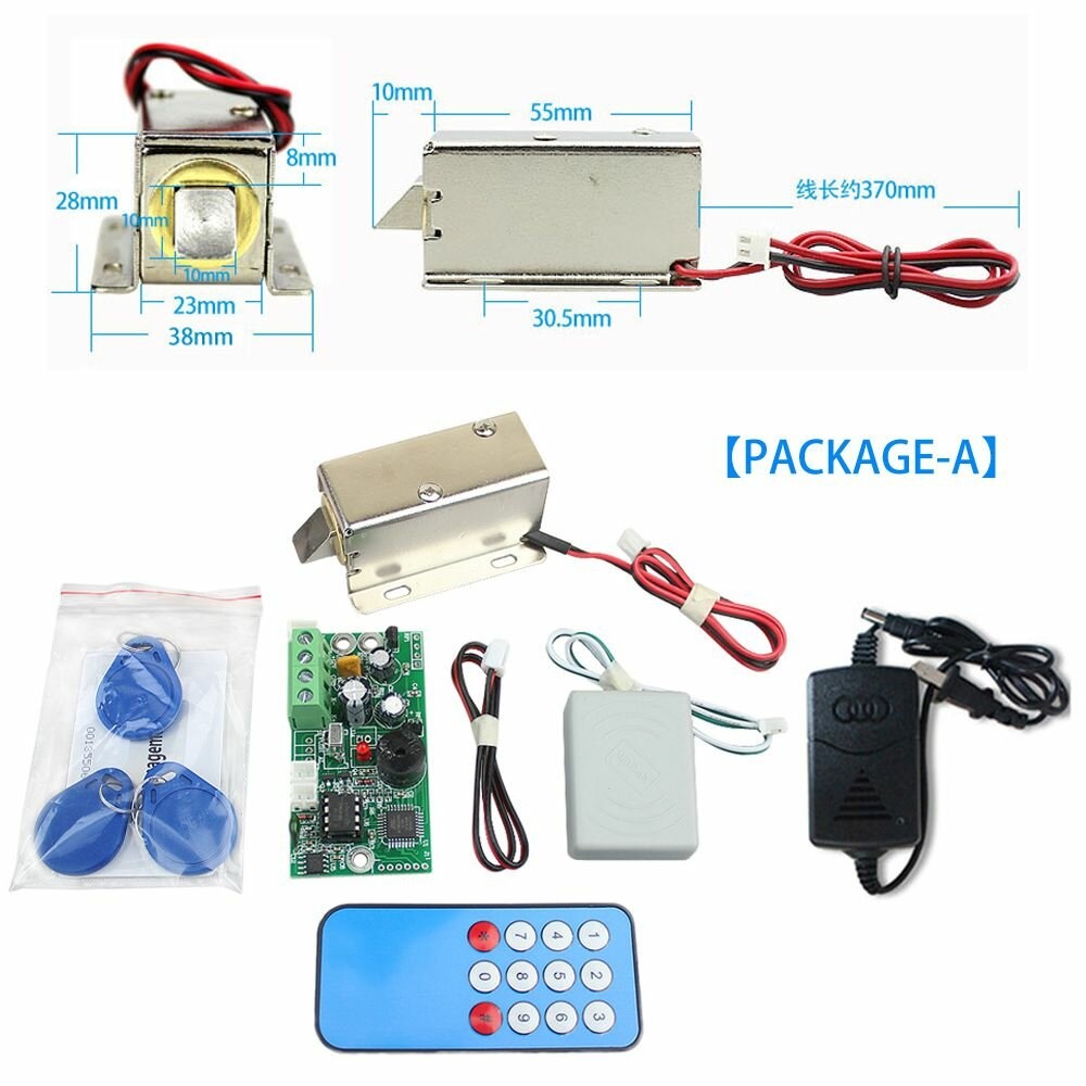 RFID Embedded Access Control Small Electromagnetic Lock Intercom Control Board Switch Control Combination EMID 125KHz for Smart Home - B