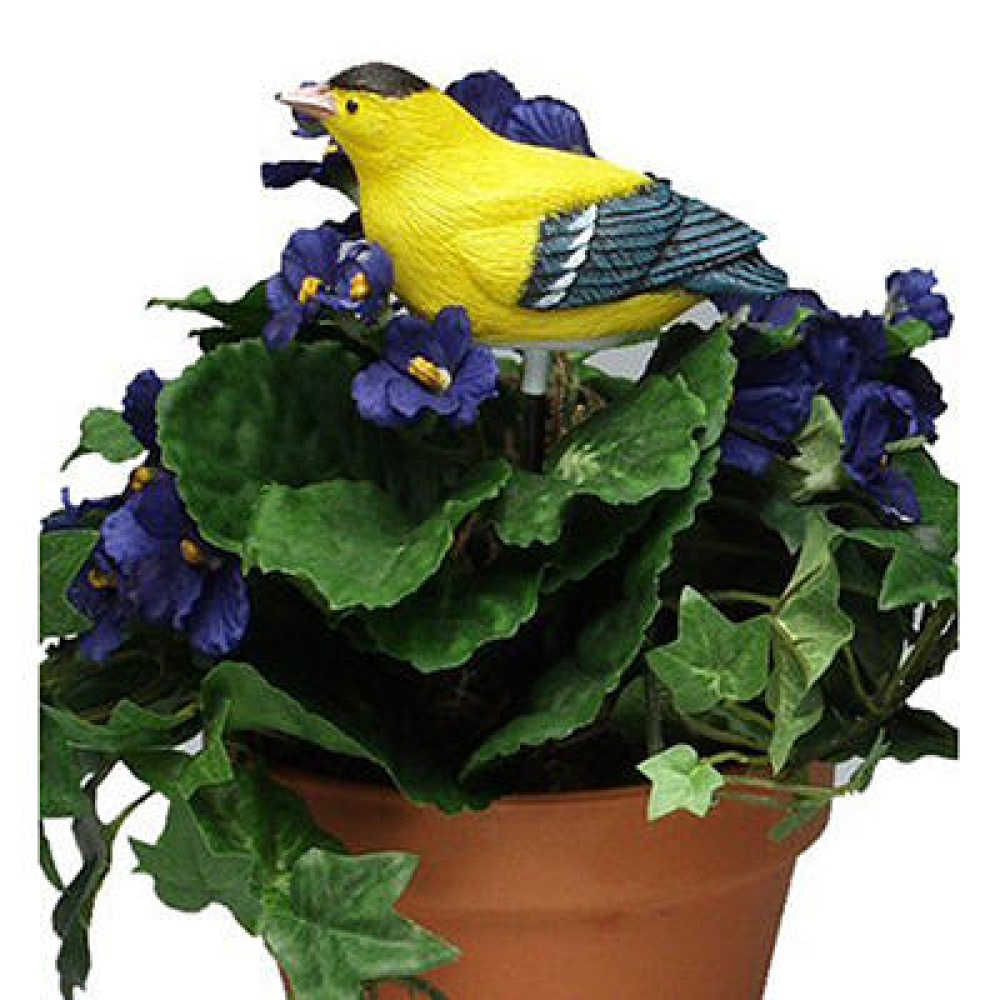 Plant Pal Soil Moisture Meter Alarm Cardinal Goldfinch Singing Voice Flower Bonsai Testing Tool - Coffee - Image 2