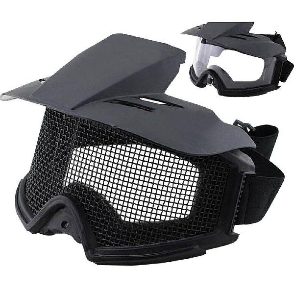 Tactical Motorcycle Goggles CS Mesh PC Lens Bullet-proof Protection Glasses WosporT - Mud color 1