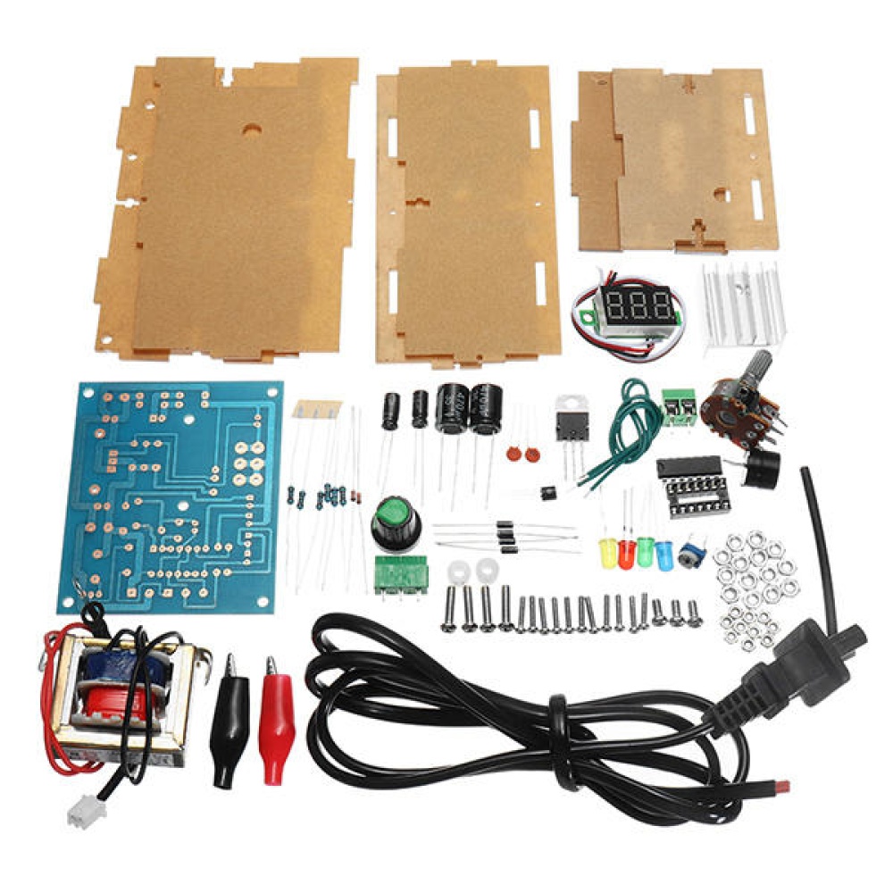 DIY AC 220V to DC 1.25V-12V LM317 Adjustable Power Supply Module Kit With Housing - Image 2