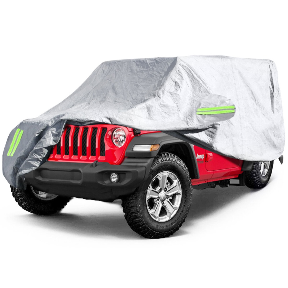 Car Cover Waterproof All Weather Protection Outdoor For Jeep Wrangler 4 Door - Image 2