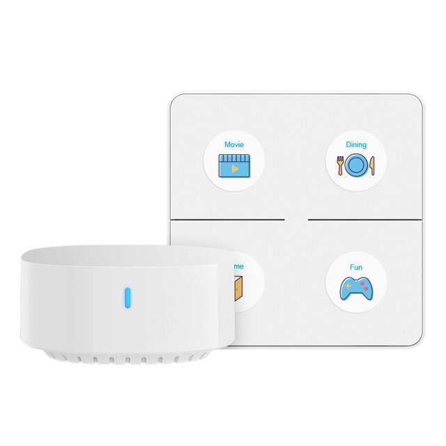 BroadLink SR3 Wireless Smart Scene Controller Smart Life APP Remote Control Button Light Switch 4 Gang Switch Panel Smart Button Kit - 4Gang Switch - Image 2