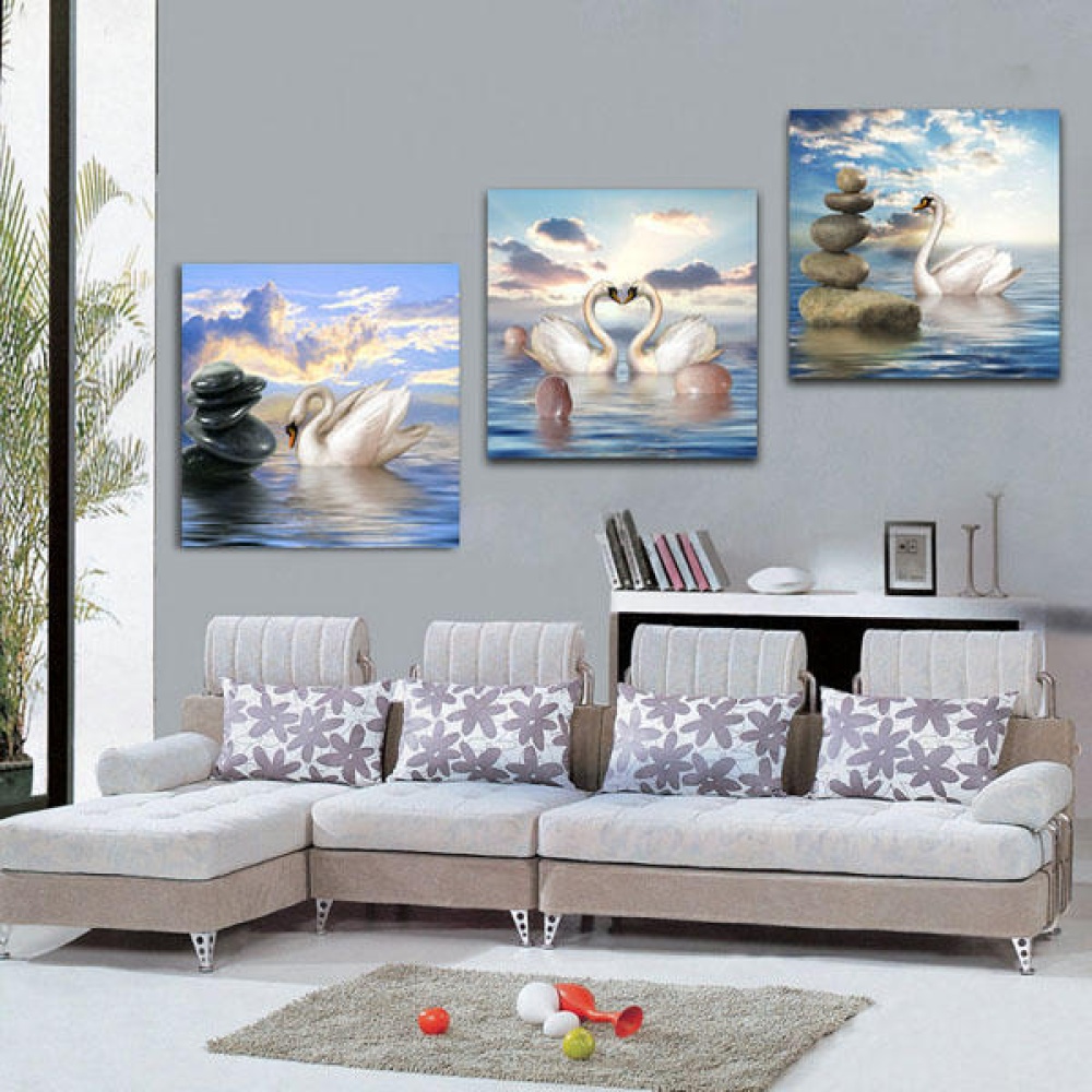 40x40cm 5D DIY Swans Lover Diamond Painting Resin Full Rhinestone Animal Home Decoration Cross Stitch Kit - A - Image 2