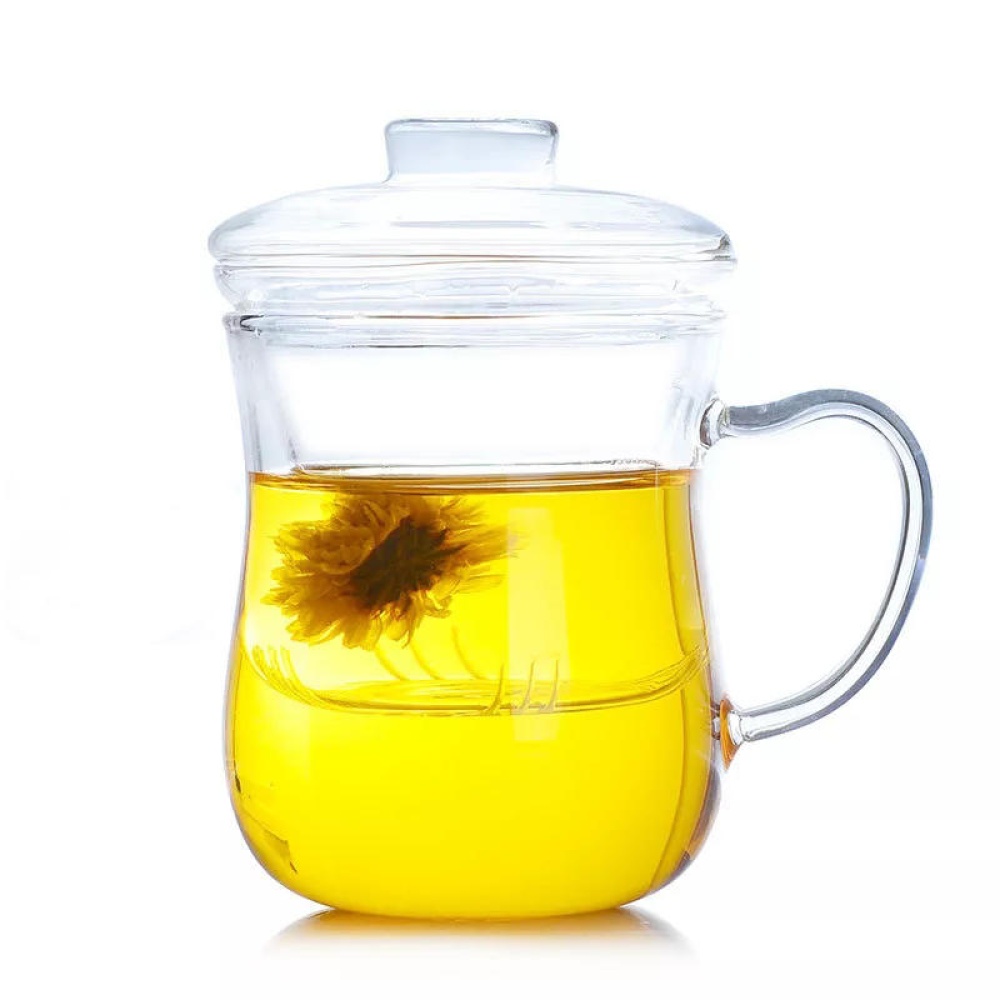 Glass Cup Lid Filter Tea Transparent Heat Resistant - Image 2