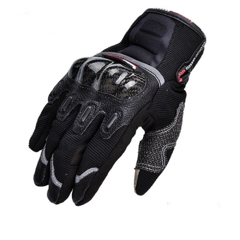 Motorcycle Full Finger Gloves Touch Screen Carbon Fiber For Dirt Bike Racing Cycling MAD-03 - blue XXL
