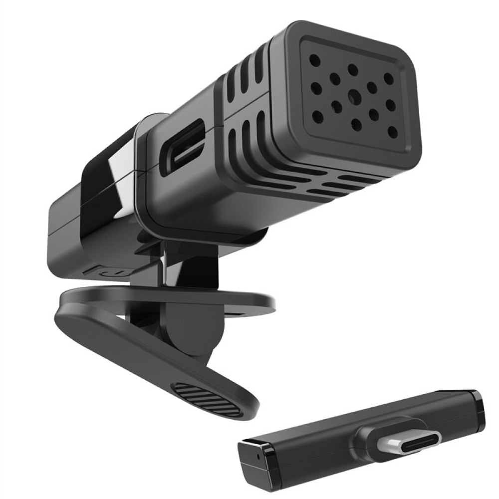 Bskeey MIC01 Wireless Microphone Low Latency Portable Audio Video Recording Plug-Play Lapel Mic for Live Broadcast Game - Black