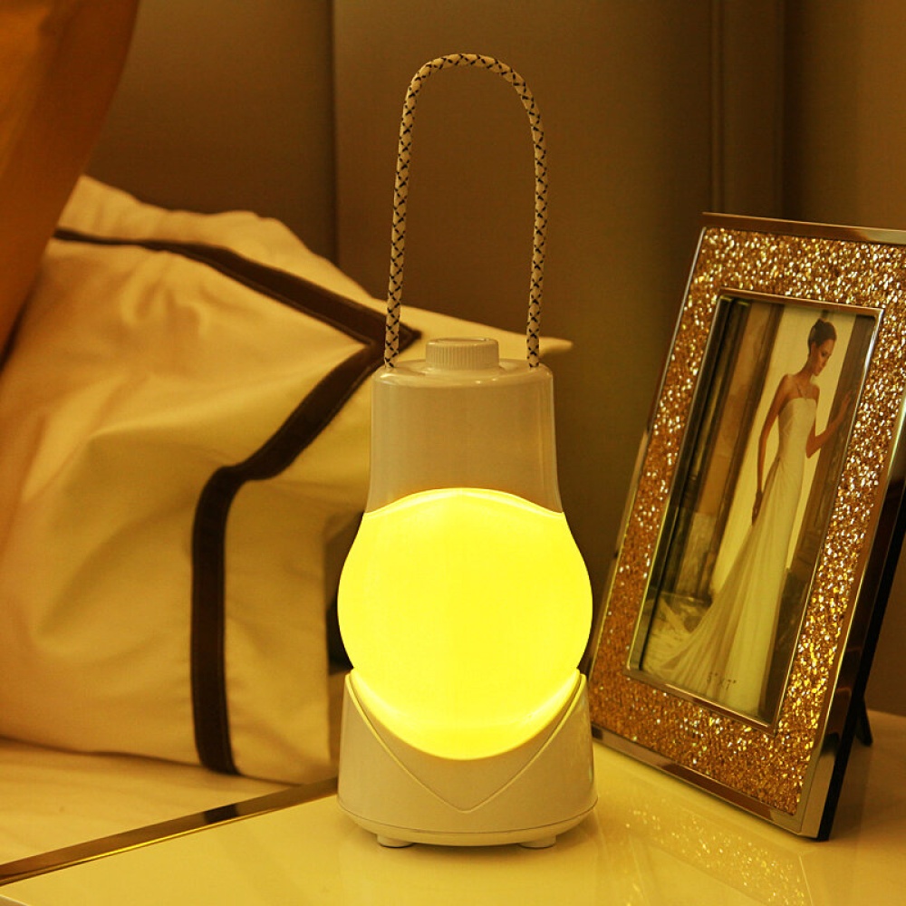 Creative Music Oortable Nightlight Smart Switch Rechargeable Decorate Music Light - White - Image 2