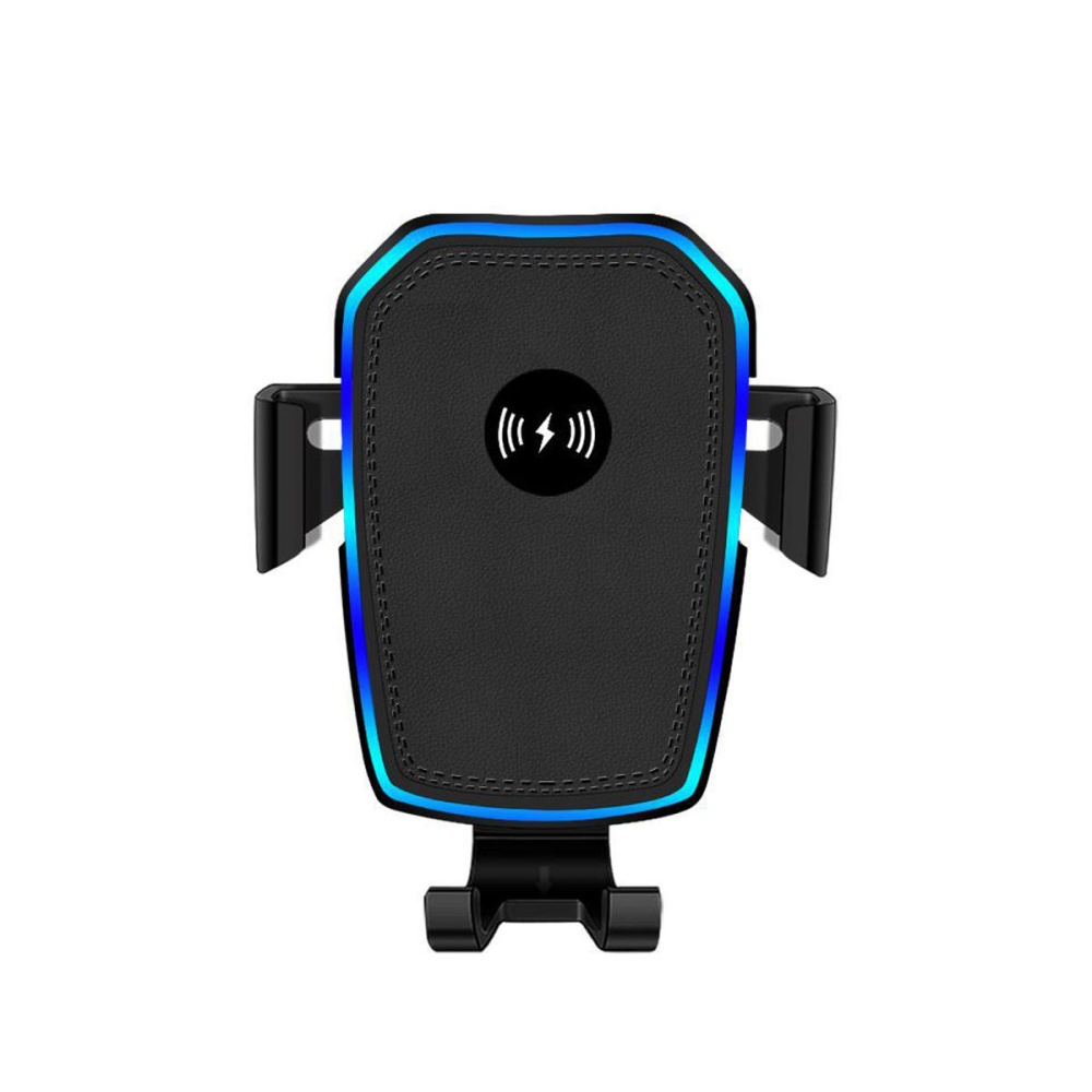 K81 Car Charger Wireless Phone Holder LED 10W Gravity Induction Air Outlet Clip - Red